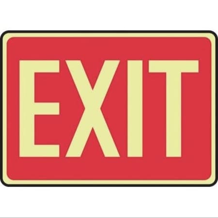 Accuform Exit Sign, Glow Plastic, 24 in W, 10 in H MEXT523GP
